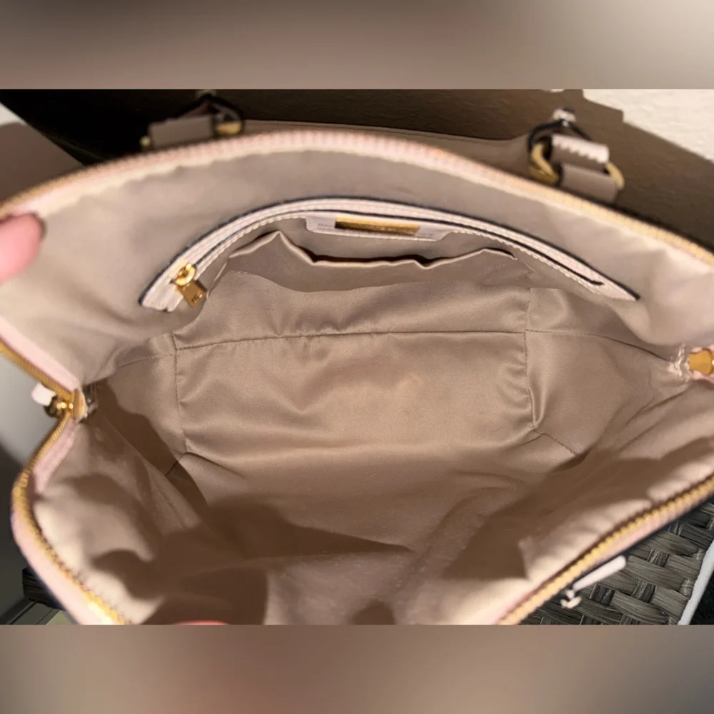 Genuine Leather White Satchel Bag with Crossbody/ Shoulder Strap- Made in Italy - Picture 3 of 16